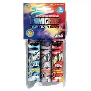 PACK OF 3 BLUE WHITE AND RED SMOKES