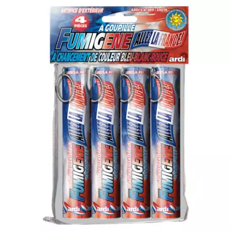 PACK OF 4 SMOKE WITH COLOUR CHANGE BLUE-WHITE-RED