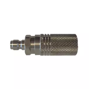 STAINLESS STEEL PAINTBALL PCP CHARGING HOSE EXTENDED QUICK COUPLING SOCKET